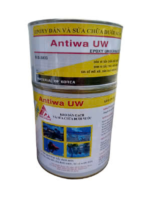 Keo dán Epoxy 2 thành phần A+B Antiwa UW sửa chữa dưới nước, 1.5kg/bộ