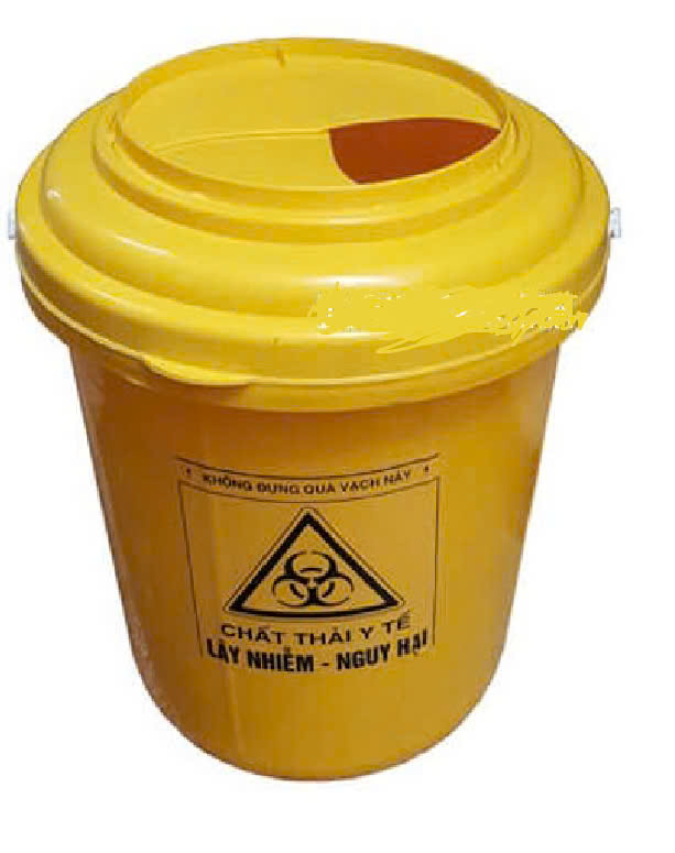 Xô đựng rác y tế 22 lít, nhựa HDPE, kích thước 28x38,5cm, dùng để đựng chất thải y tế