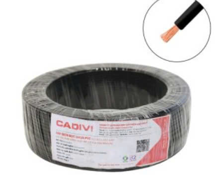 Dây điện đơn mềm Cadivi VCm - 1mm2 màu đen, 100m/cuộn