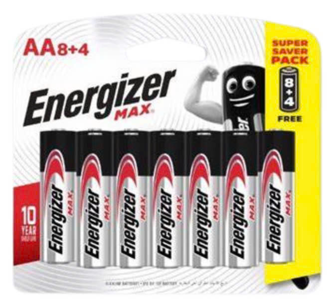 Pin AA Energizer Max E91 1.5V, vỉ 12 viên