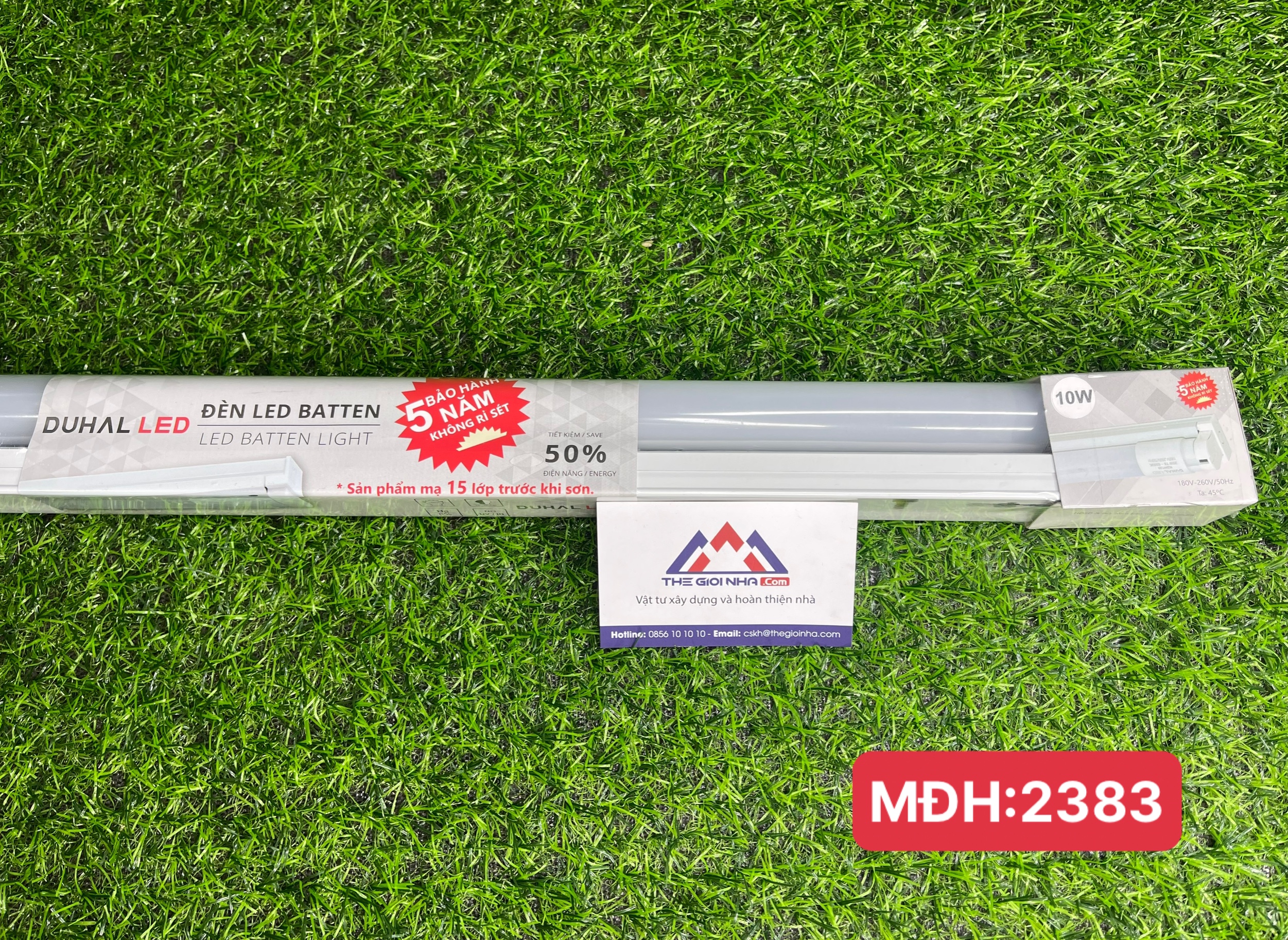 Đèn led batten 10w Duhal kdhd310 ánh sáng trắng, loại bóng t8