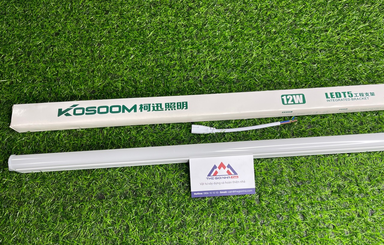 Đèn led tube Kosoom T5N-KS-12-0.9, thân nhựa dài 0.9m, ánh sáng vàng