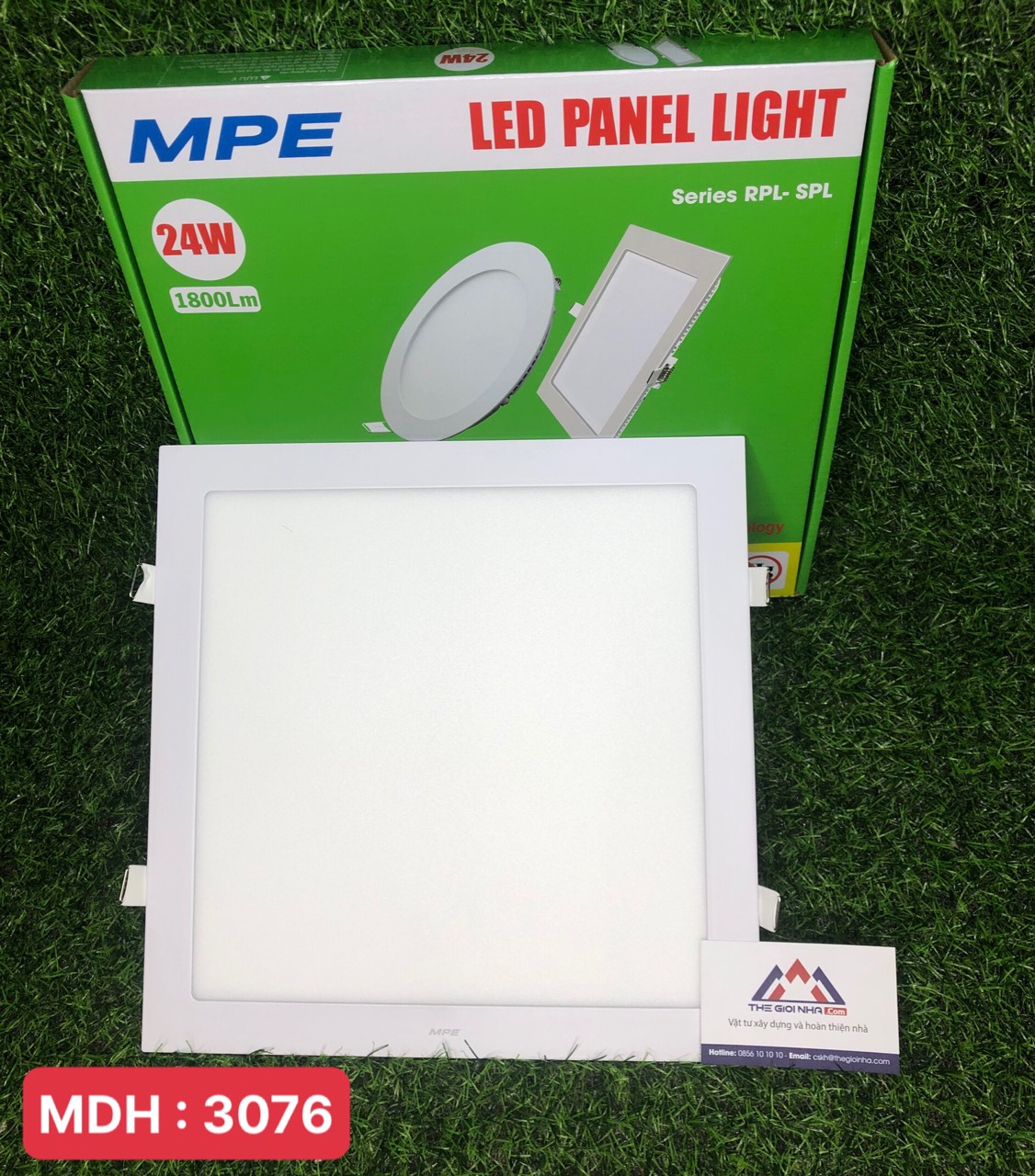 Đèn led panel âm trần vuông 24w MPE SPL-24T, ánh sáng trắng, KT 300x300x22 mm, đục lỗ 275x275 mm