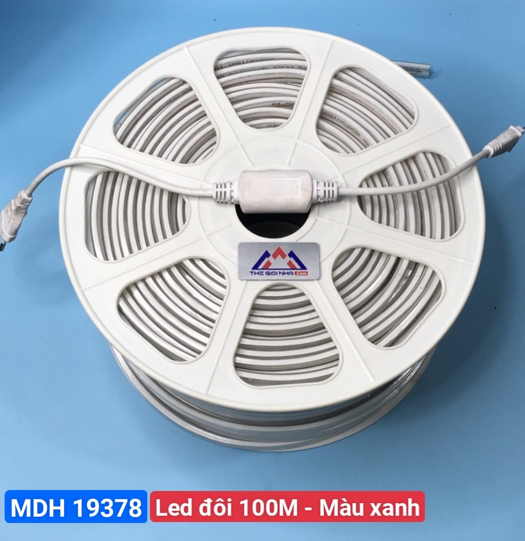 Led dây Aladanh Việt Hàn 7-7.5w/m VH21N 2835/2 hàng/156 bóng, điện áp AC220V, ánh sáng xanh dương, cuộn 100m