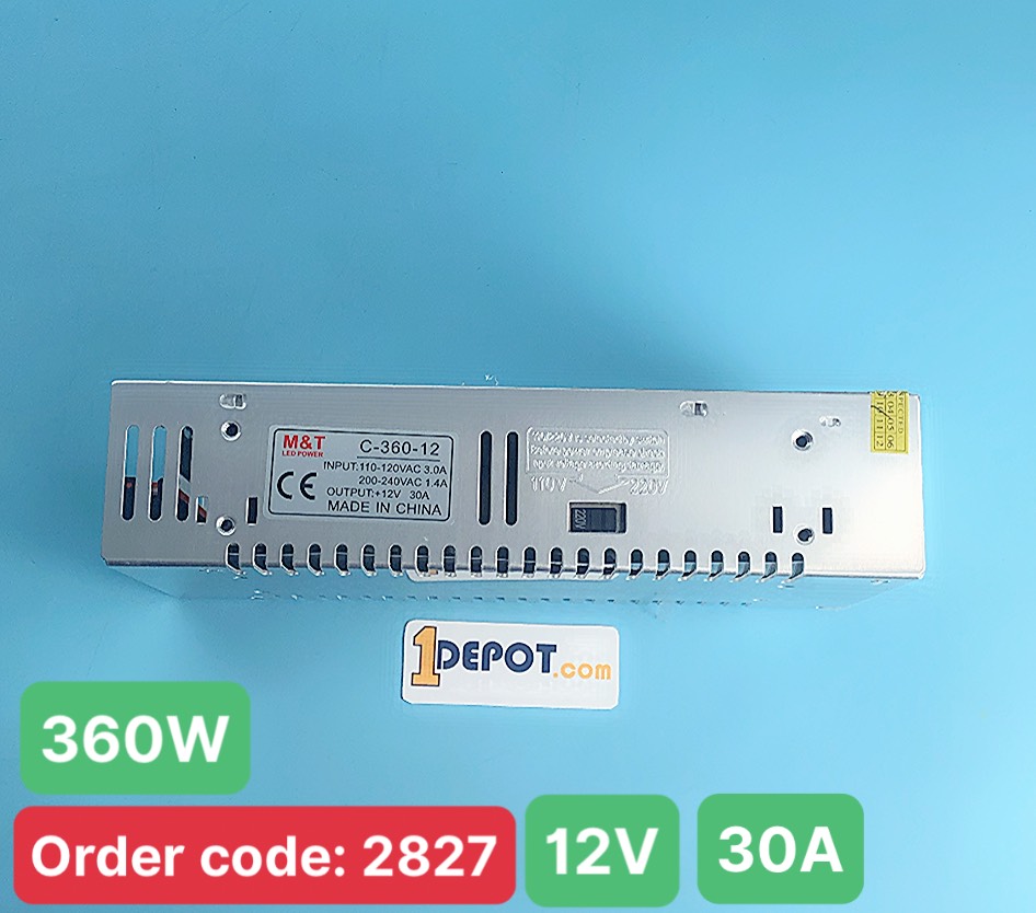 Nguồn tổ ong 12V 30A 360W, có quạt tản nhiệt Oem-114