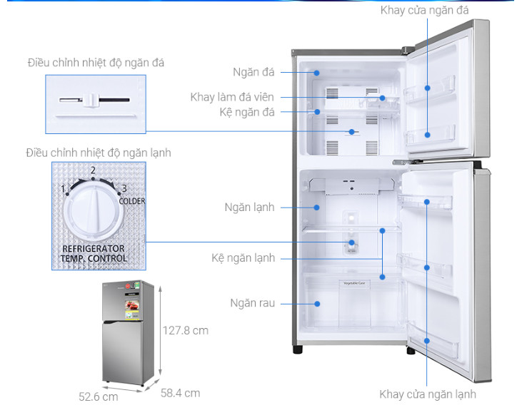 Tủ lạnh Panasonic Inverter 170 lít NR-BA190PPVN