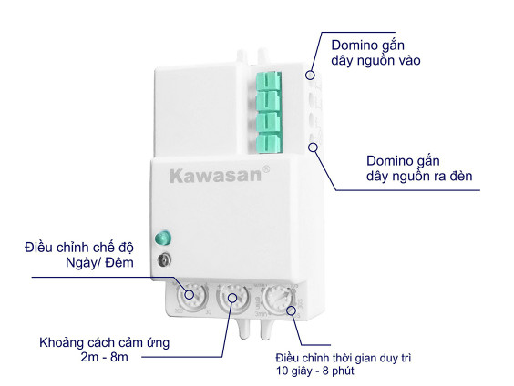 Công tắc cảm ứng vi sóng Kawasan RS02D