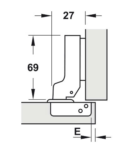 Bản Lề Trùm Nửa Metalla SM 95º Hafele 315.08.851