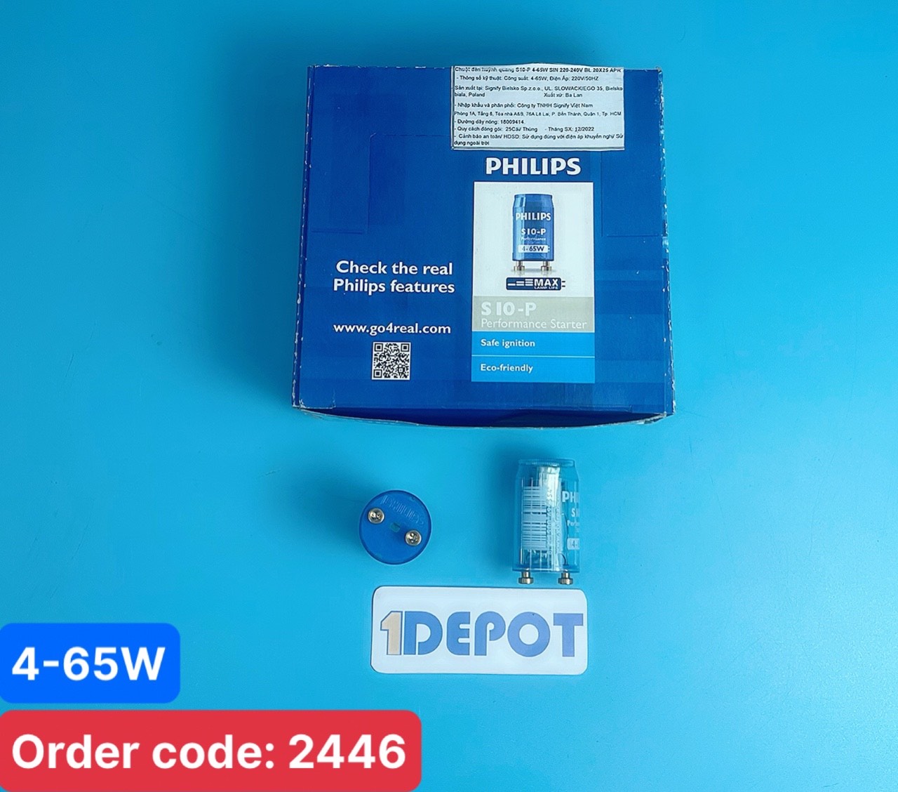 Chuột đèn huỳnh quang Philips S10-P 4-65W SIN 220-240V BL/20x25CT