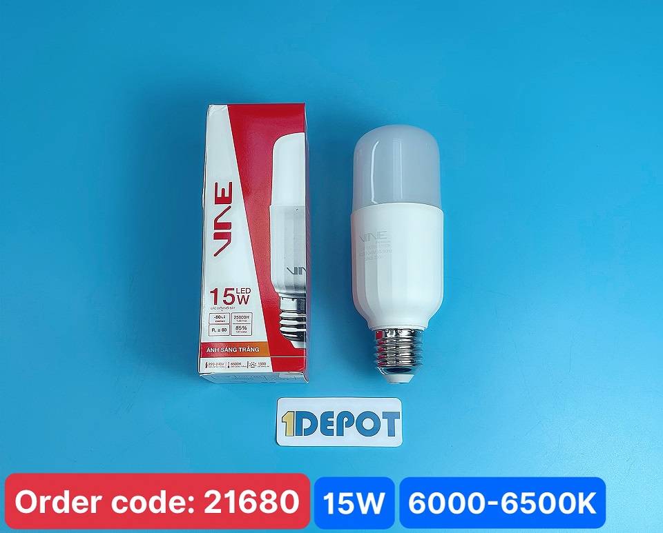 Đèn led trụ siêu sáng 15w VNE ( ánh sáng trắng)