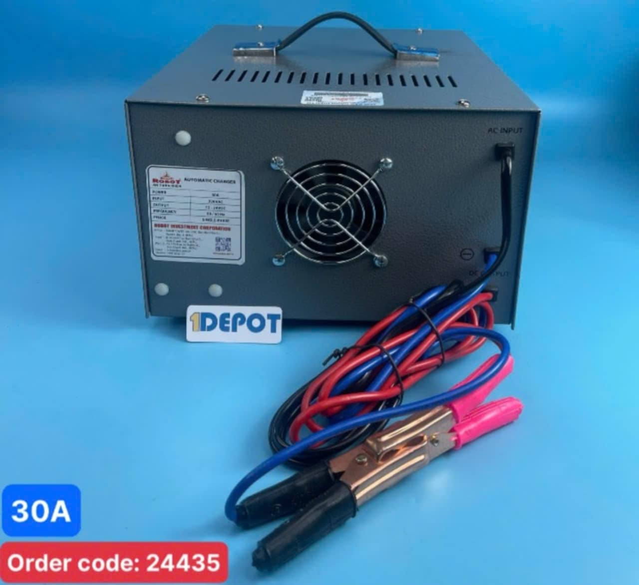 Sạc tự động Robot 30A, 12-24VDC, dây đồng