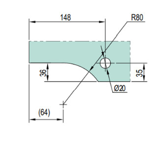 Kẹp kính thủy lực kẹp trên Kin Long KMJ11330 màu bóng, độ dày cửa 10-12mm