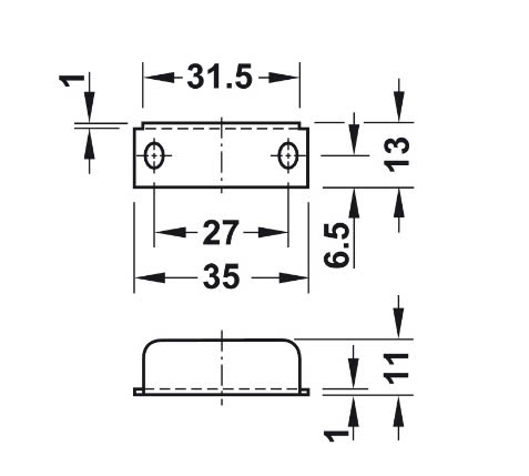 Khóa Vuông Econo Cửa Dày 22mm Hafele 232.01.220