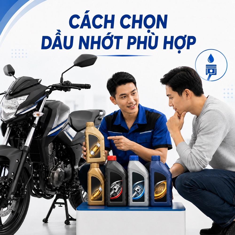 Cách chọn dầu nhớt xe máy phù hợp cho khách hàng