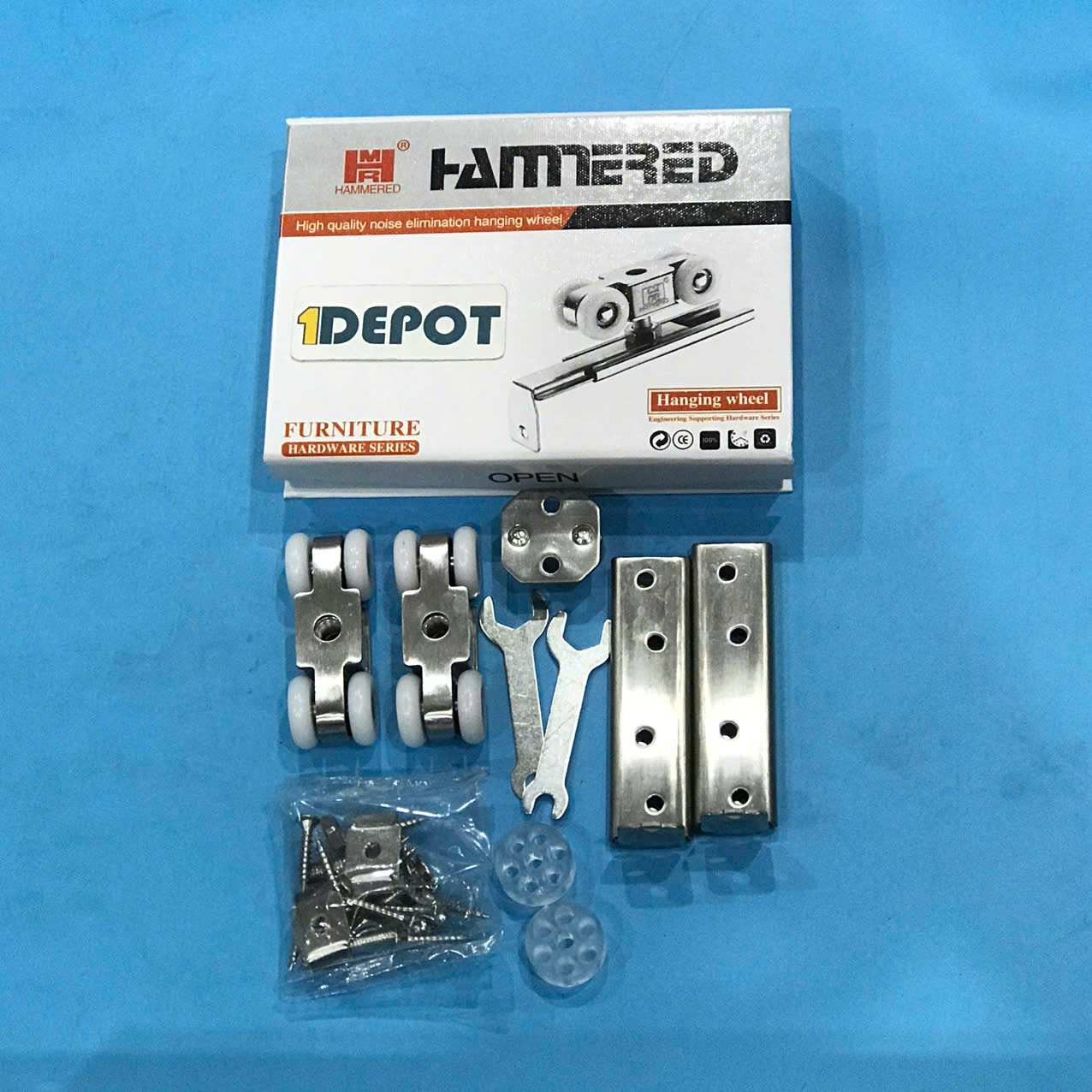 Bánh xe lùa cửa 4 bánh inox Hamered HMR 1016SS