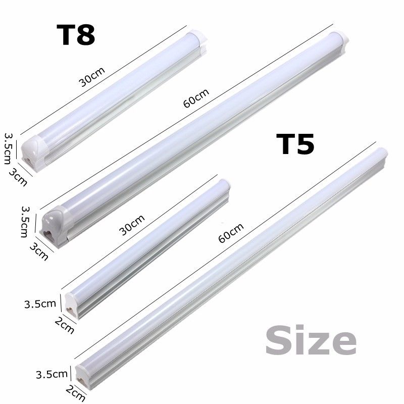 Bộ đèn LED tuýp liền thân T5 LT03 600/8W SS, as trắng 6500k