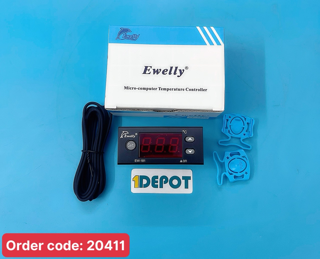 Bộ điều khiển nhiệt độ dương Ewelly EW-181H (-45℃ ~ 80℃), biến thế trong