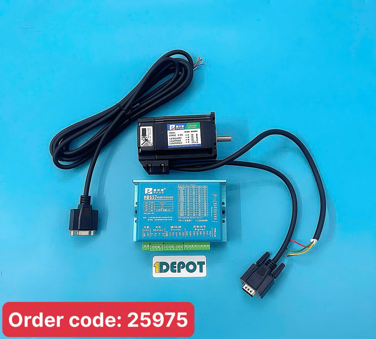 Bộ động cơ hybrid servo 57 2.2 Nm kèm driver HBS57