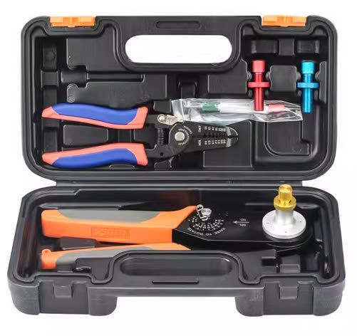 Bộ dụng cụ kẹp đầu nối hàng không Iwiss Hd-2612dkit, bộ kiềm tuốt dây 1 thước