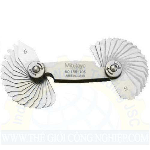 Bộ dưỡng đo bán kính Mitutoyo 186-105, 1-7mm, 34 lá
