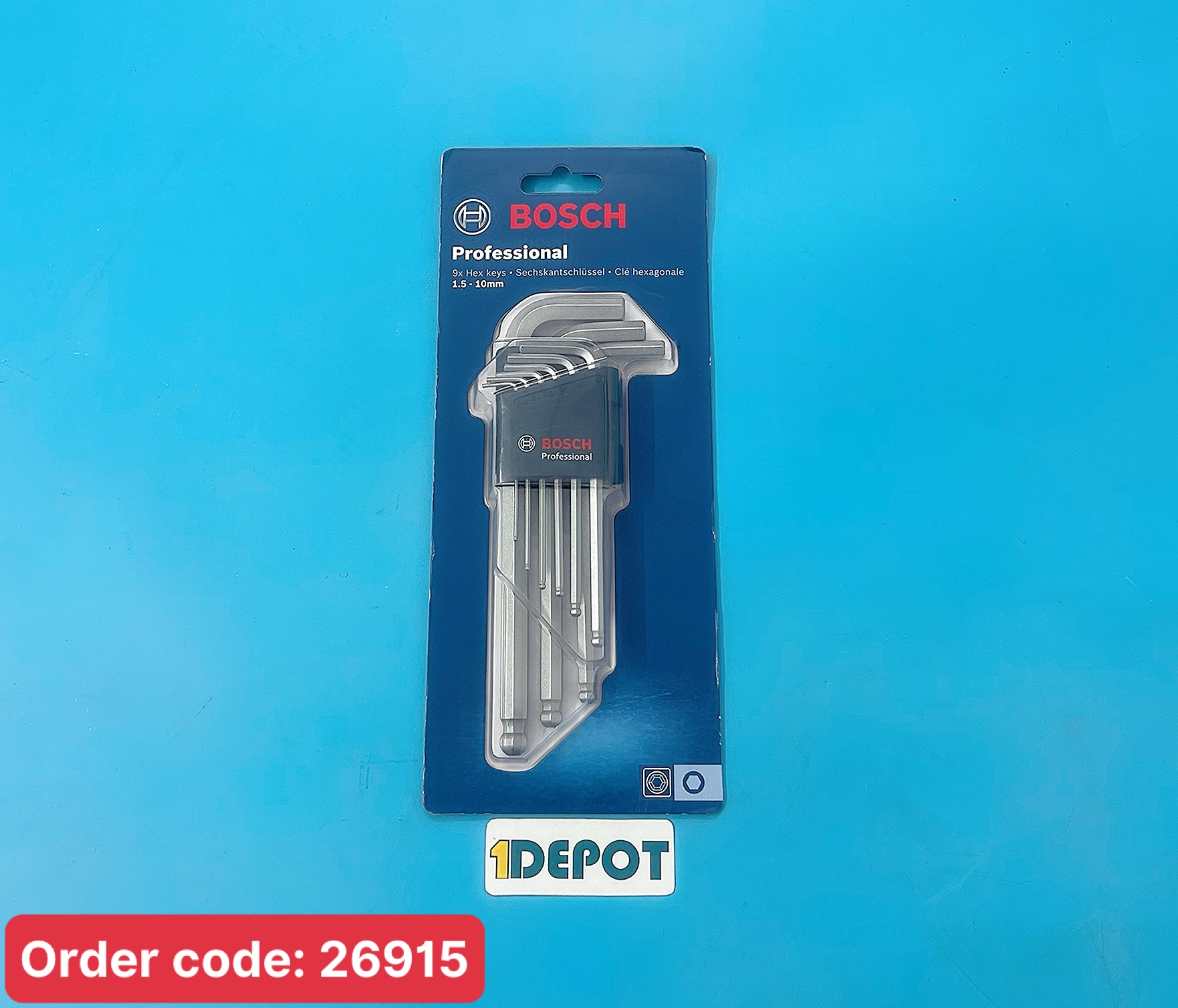 Bộ lục giác 9 món Bosch 1600A01TH5