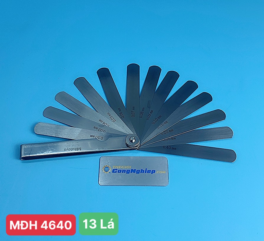 Bộ thước dưỡng đo độ dày Mitutoyo 184-307S, 13 lá/0.03-0.50mm/110mm