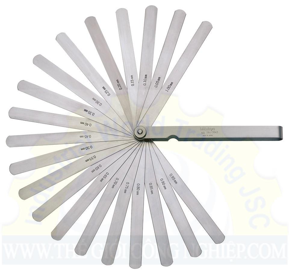 Bộ thước dưỡng đo khe hở Mitutoyo 184-304S, 20 lá/0.05 - 1mm/150mm