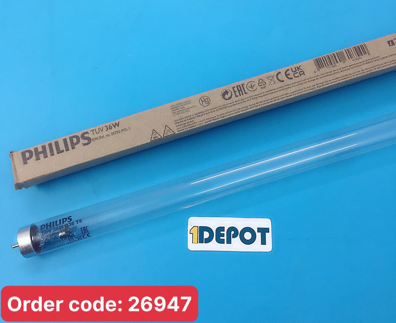 Bóng đèn tuýp diệt khuẩn Philips TUV 36W/G36 T8 1m2