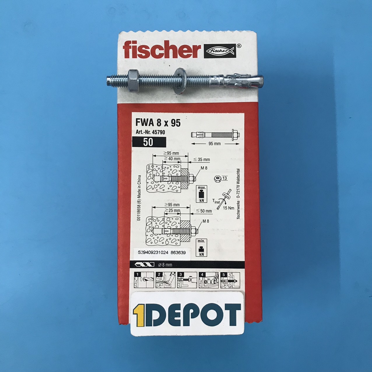 Bu lông nở Fischer FWA 8x95mm