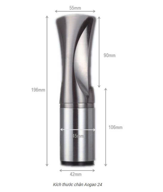 Chân đỡ vách ngăn Aogao series 24, cao 196mm