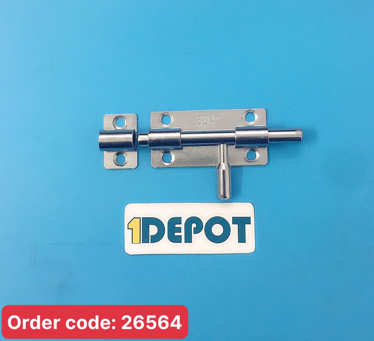 Chốt cửa inox 304 trụ tròn, kích thước 80x32mm