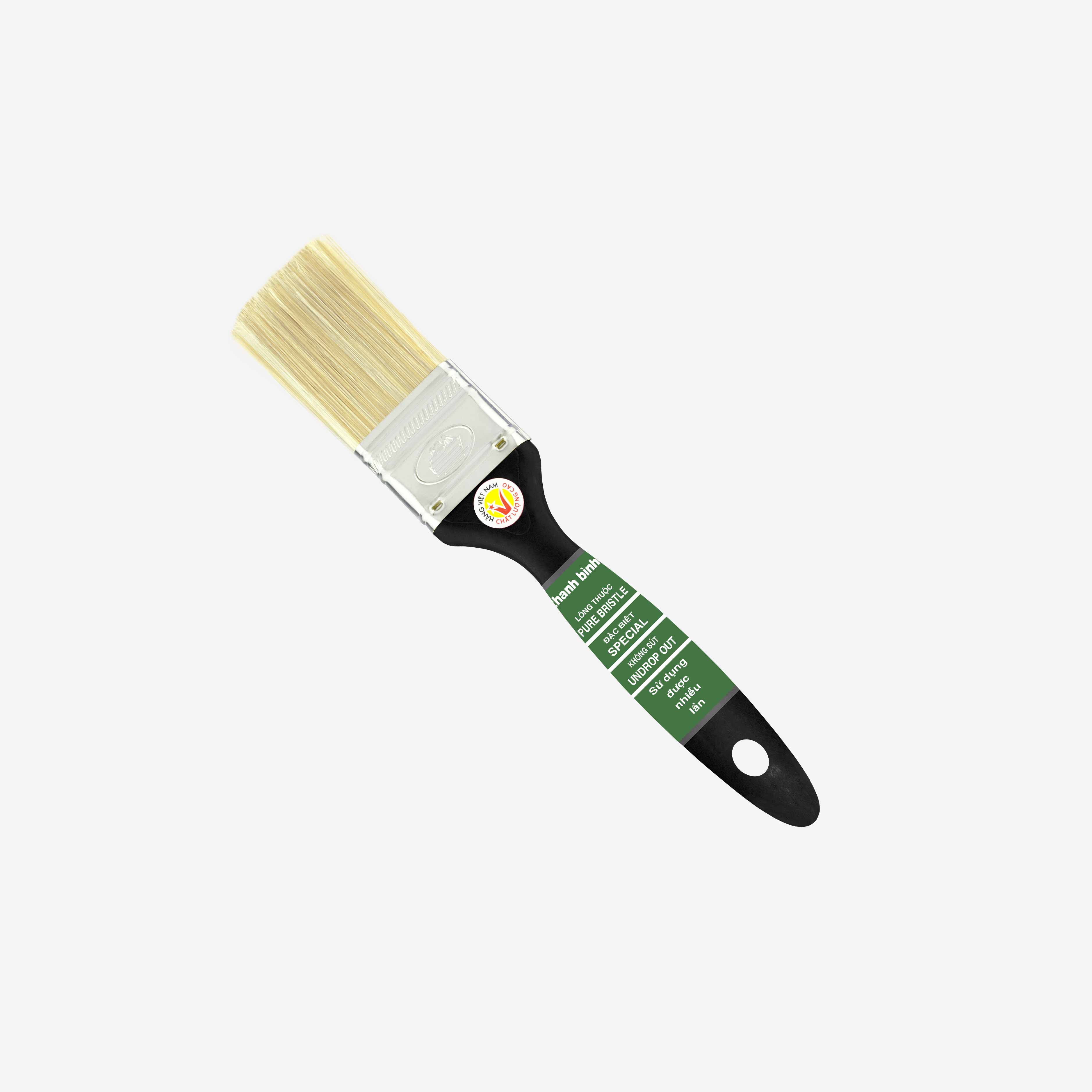 Cọ nhựa Thanh Bình cán đen SYN 1.5 inch, kích thước 210mm x 36mm