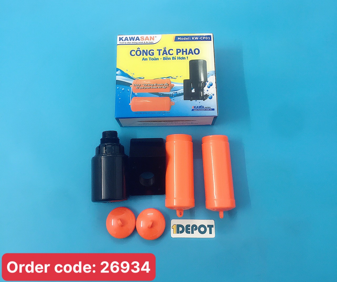 Công tắc phao điều khiển bơm nước Kawasan CP01
