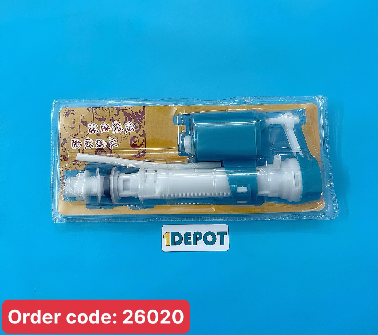 Cột cấp nước bồn cầu đa năng, màu xanh trắng
