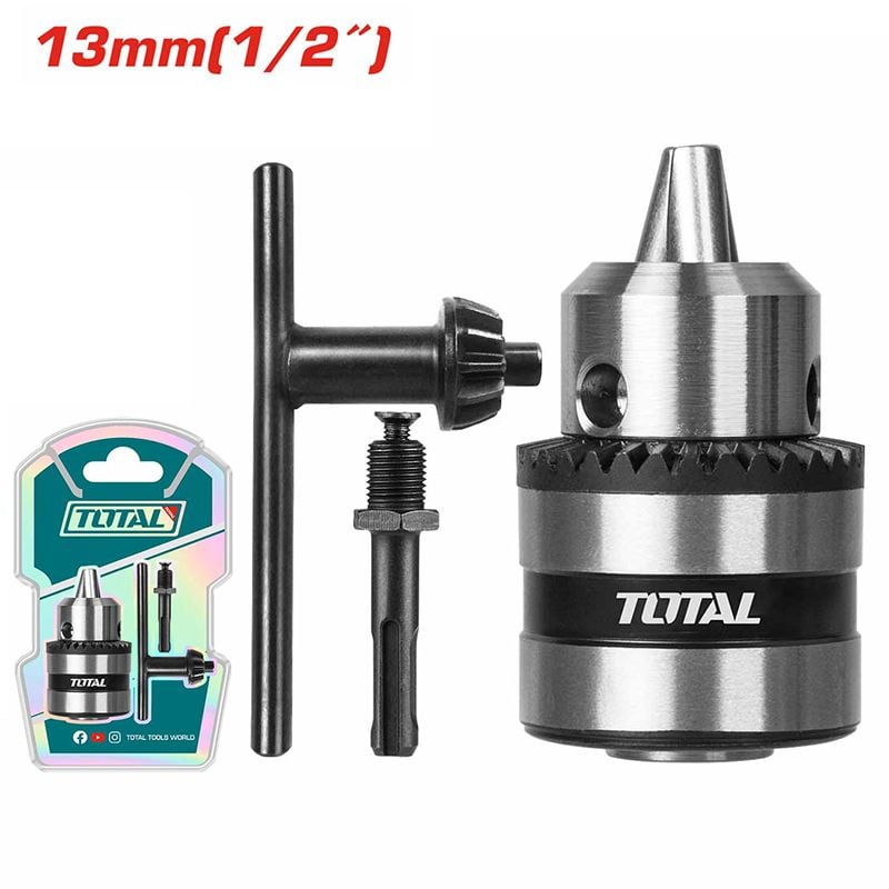 Đầu kẹp mũi khoan 1.5-13mm 1 / 2-20UNF kèm đầu nối 13mm Total TAC451301.1
