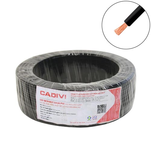 Dây cáp điện 1 lõi Cadivi CV-25 mm2 – 0.6/1kV màu đen