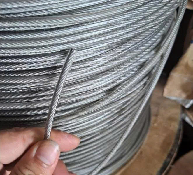 Dây cáp inox 304 bọc nhựa đường kính 5mm