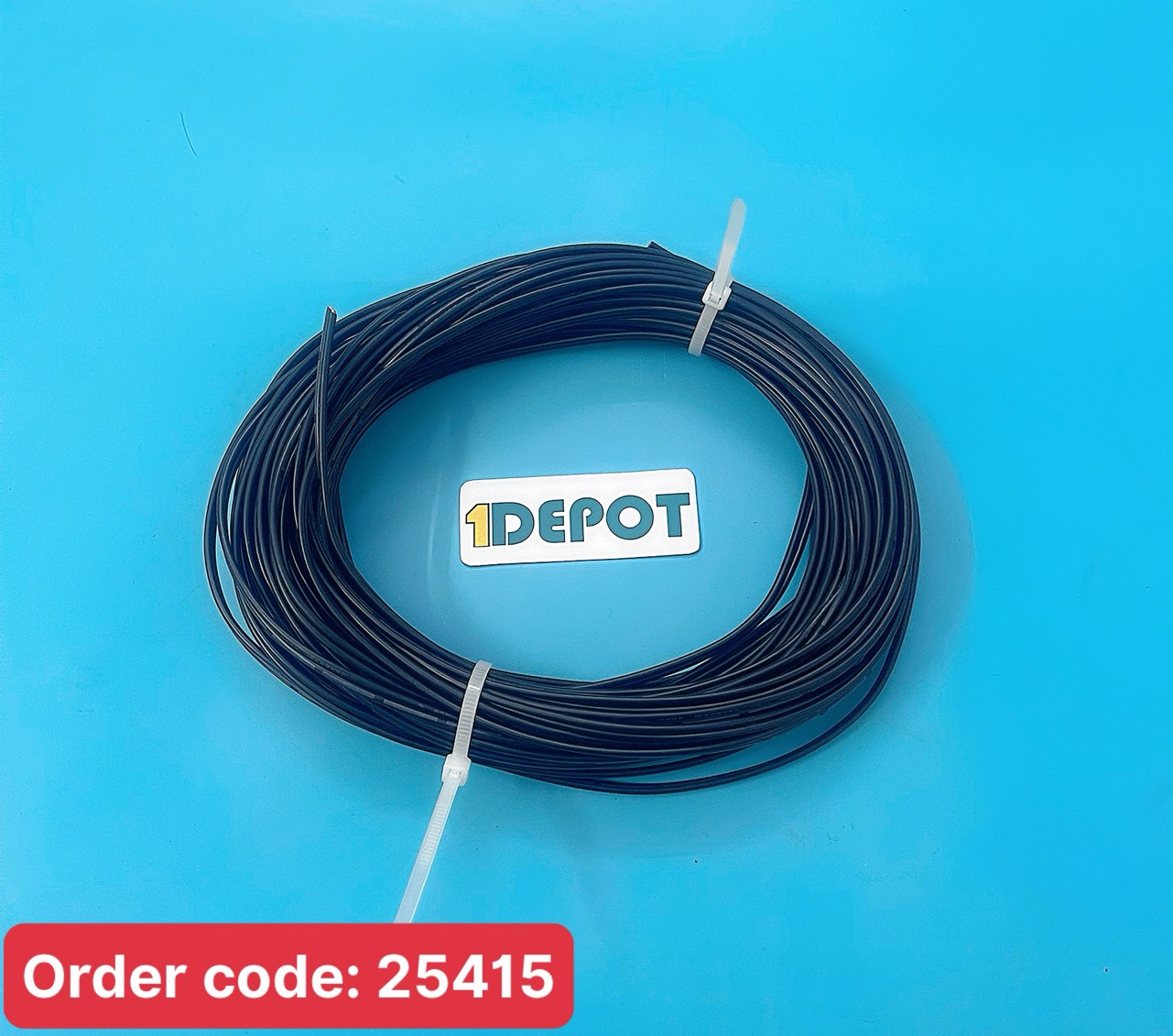 Dây điện đôi 1mm2 cho ô tô xe máy 6v/12v/24v, màu đen, dài 16m