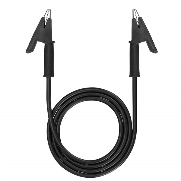 Dây kẹp cá sấu 2 đầu dài 1m, màu đen, đường kính dây 4mm