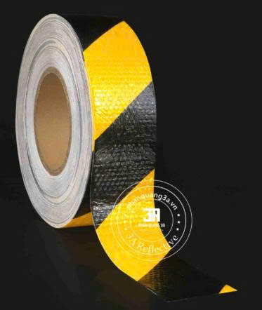 Decal phản quang màu vàng đen 5cm x 45,7m