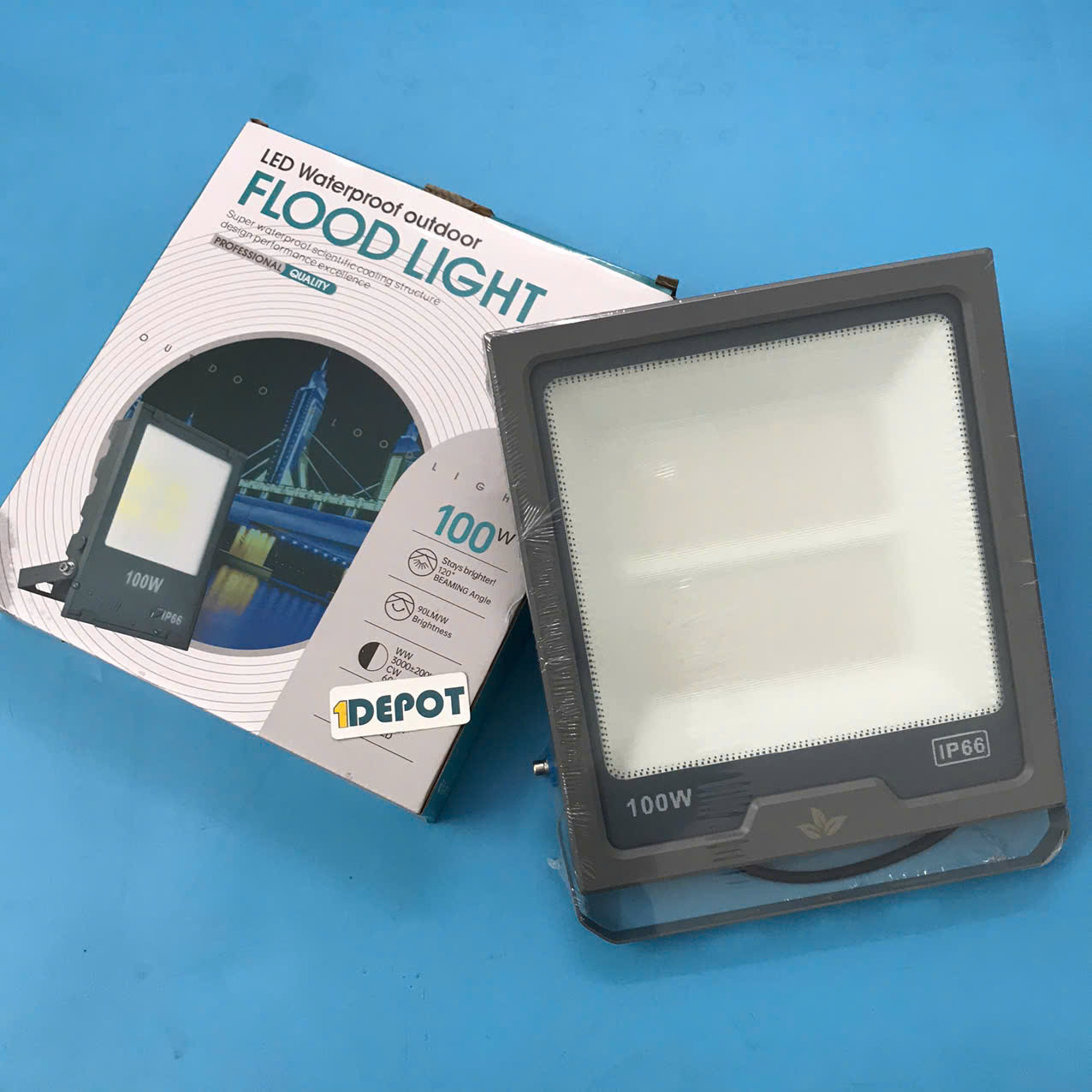 Đèn led pha 100W Tospino IP66, ánh sáng trắng 6500K