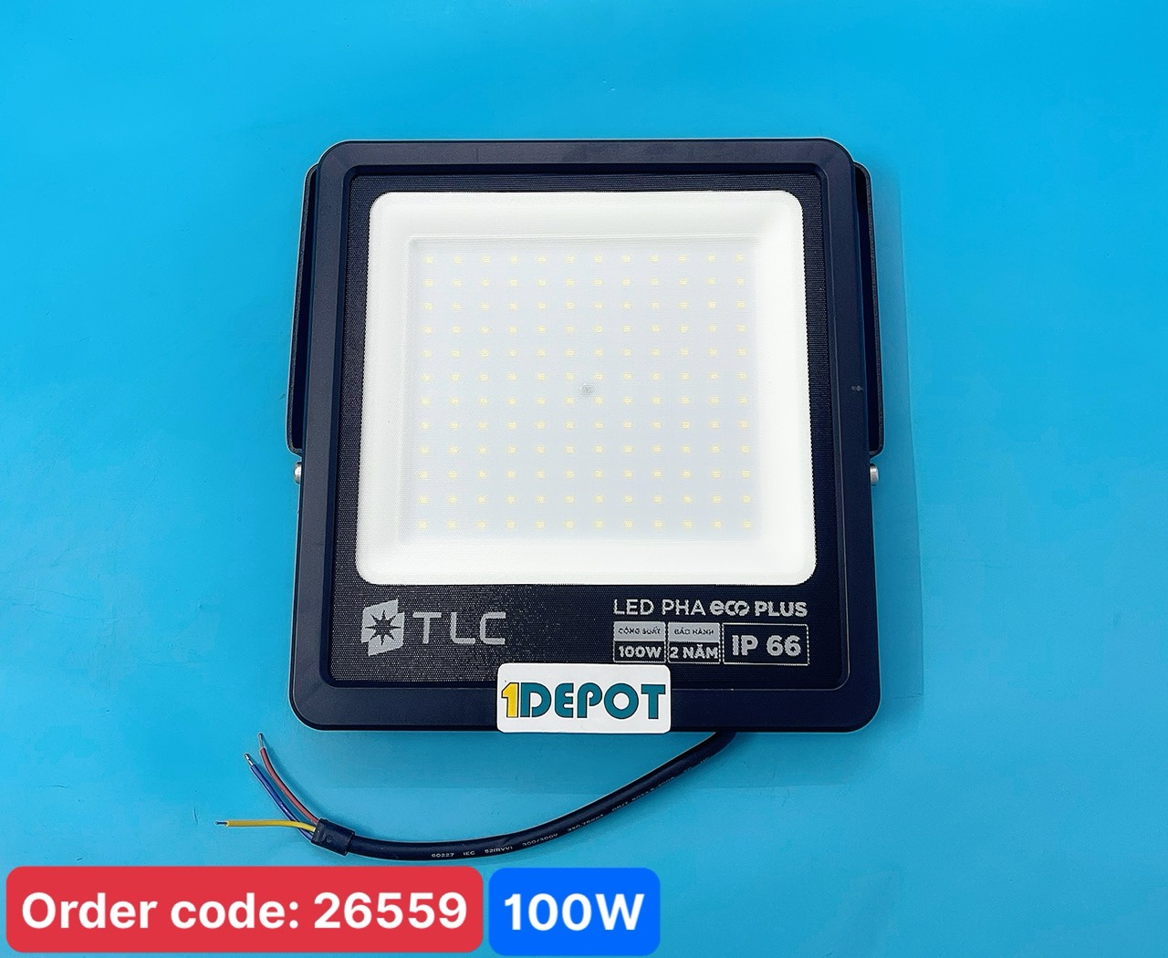 Đèn Led Pha TLC ECO Plus TLC-PEP-100W-01, 100W, ánh sáng trắng