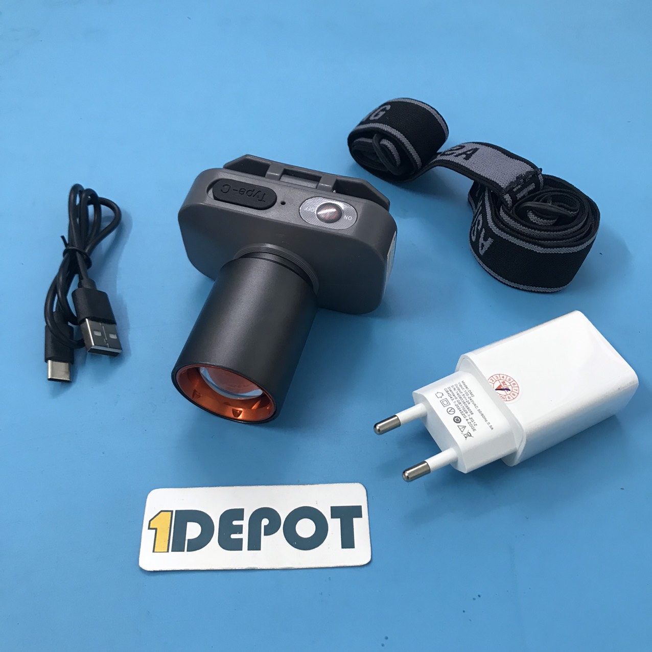 Đèn pin đội đầu siêu sáng HLX04-10W, ánh sáng trắng