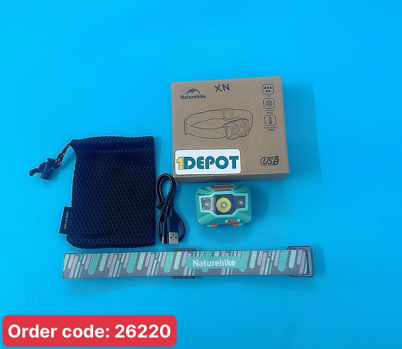 Đèn pin đội đầu siêu sáng sạc USB NatureHike NH00T002-D