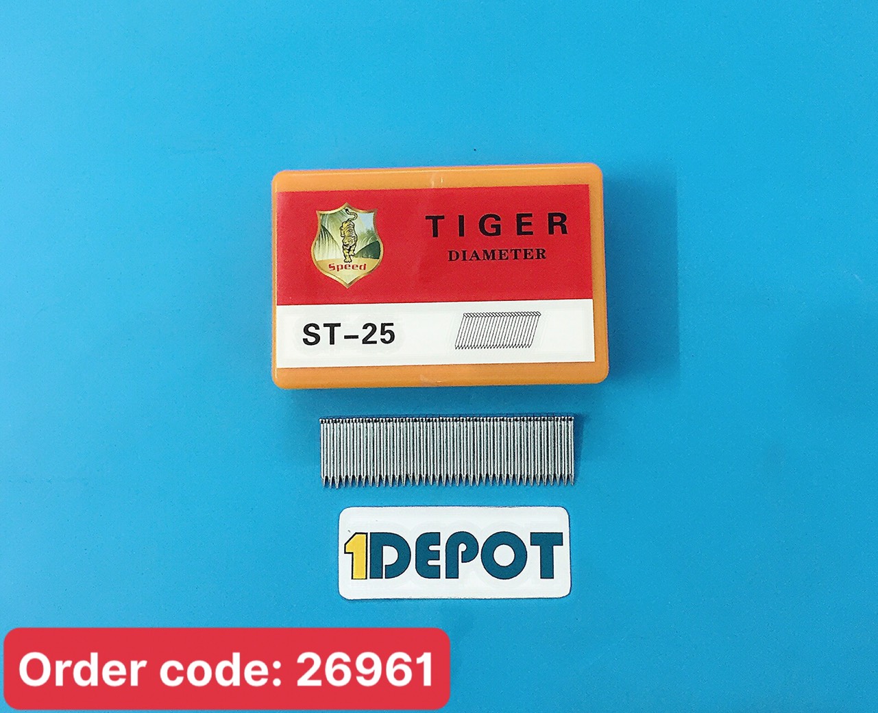 Đinh bắn bê tông Tiger ST25, chiều dài thân đinh 25 mm, 646 cây đinh/hộp