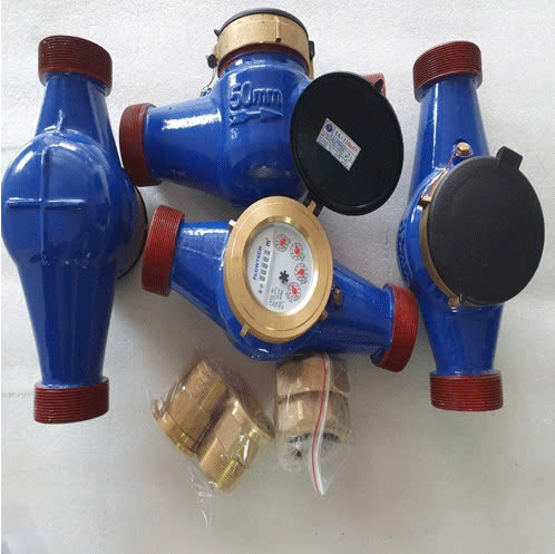 Đồng hồ nước Flowtech LXSG-50 DN50 (Lắp ngang, thân gang, nối ren, có rắc co,  có hiệu chuẩn)