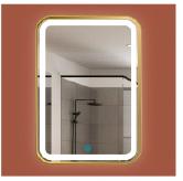 Gương phòng tắm Vanni GVL - 01 , KT: 50x70cm ,  Viền Inox xi vàng