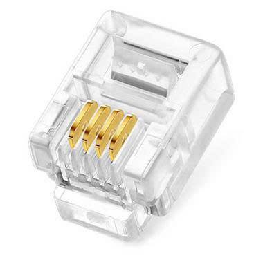 Đầu bấm dây điện thoại RJ11, 4 chân, 100c/gói