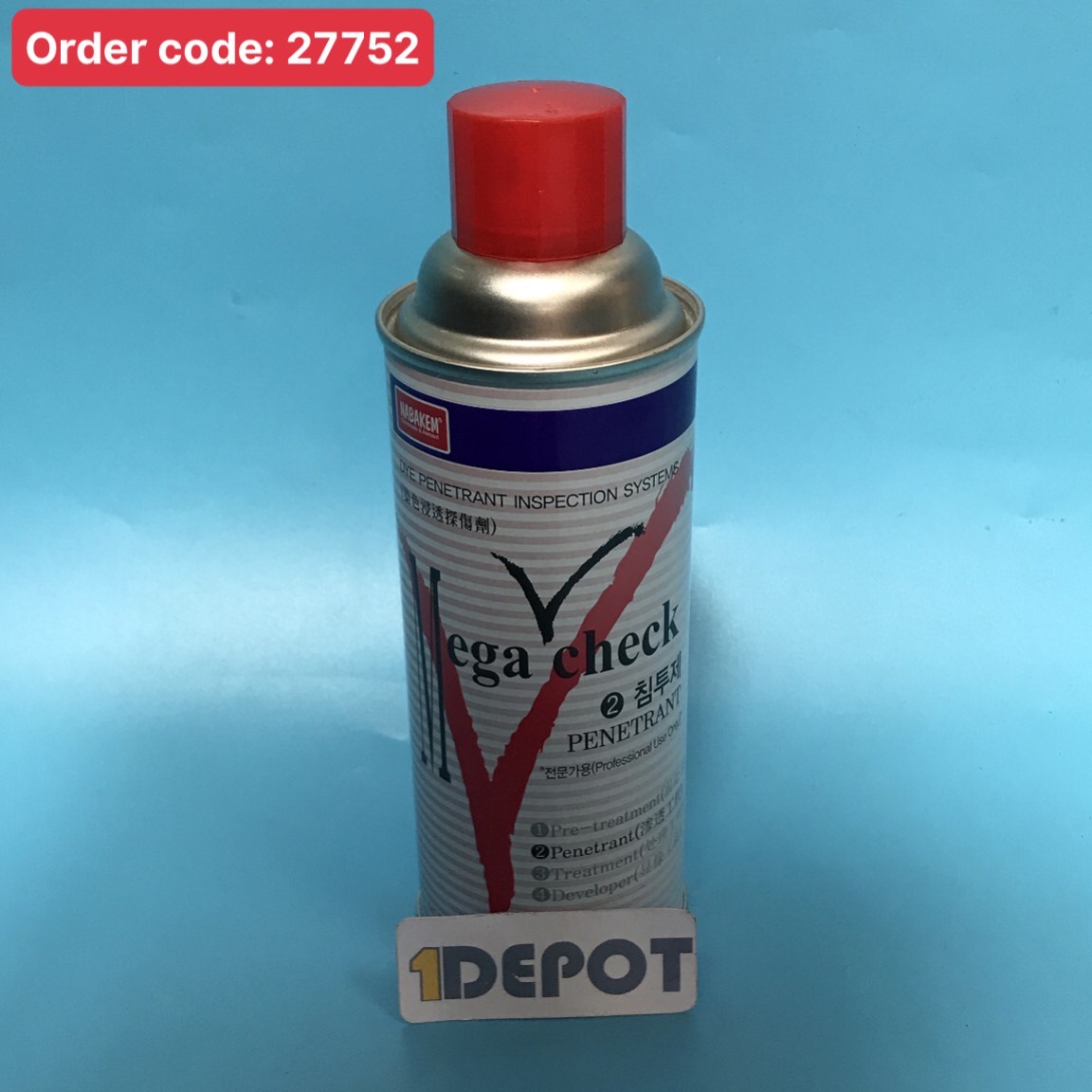 Hóa chất thẩm thấu vết nứt mối hàn Nabakem Megacheck  Penetrant, 450ml - 20 chai/thùng