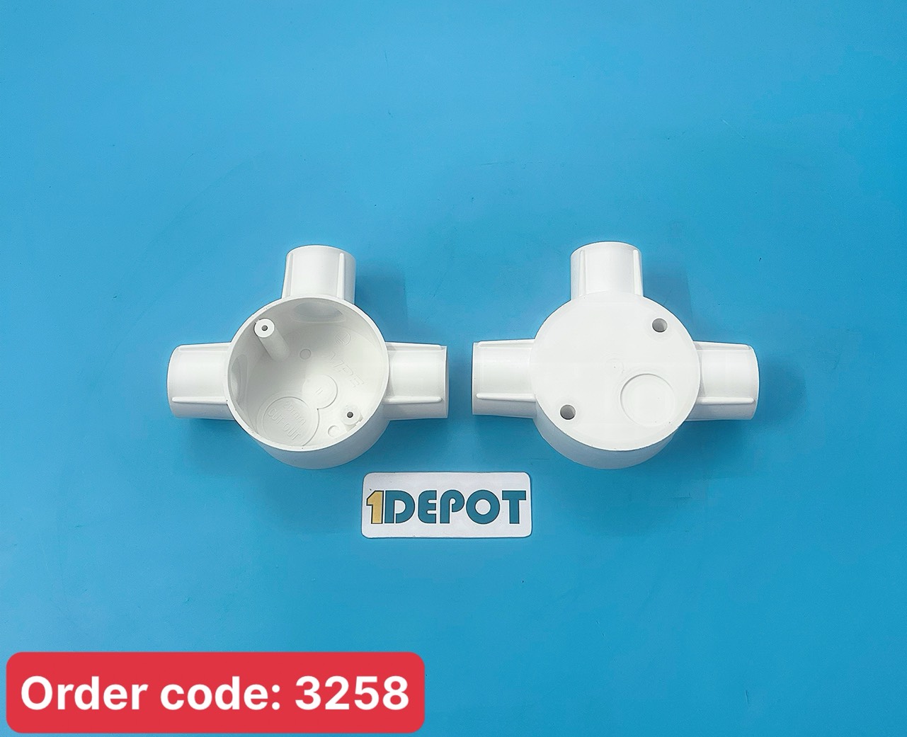 Hộp nối dây 3 đường Φ25 MPE A240/25/3, màu trắng